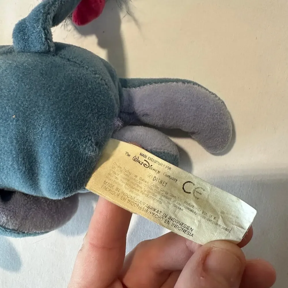 Disney Store Winnie The Pooh Mini Bean Bag Reindeer Eeyore Christmas Plush 9